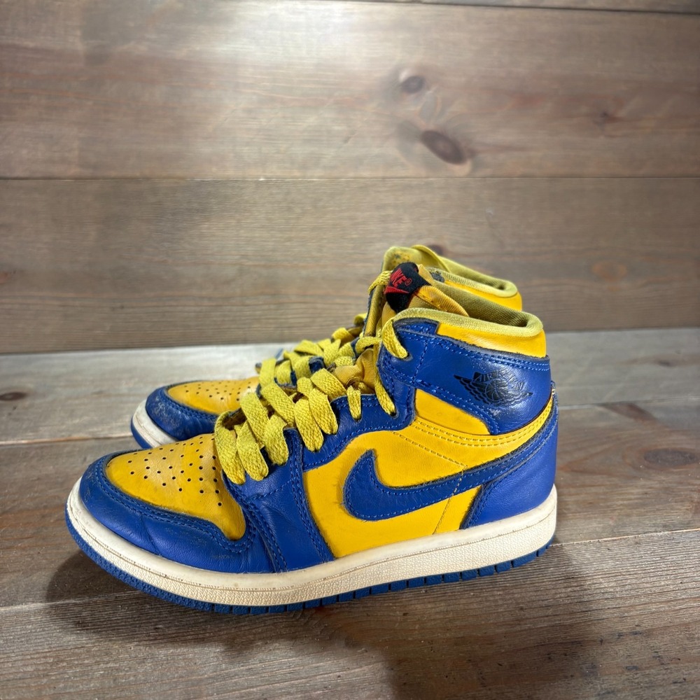 Nike Air Jordan 1 Boys size 12 C shoes Multicolor Leather Laney sneakers